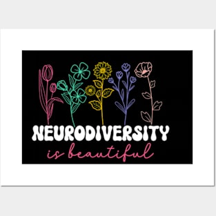 Neurodiversity is beautiful Autism Awareness Posters and Art